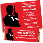 James Bond 007 Casino theme invitations
